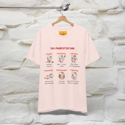 "The 6 Phases of Cat Logic" Hilarious Cat T-Shirt  | Nunu&Miao Studio - Nunu&Miao Studio