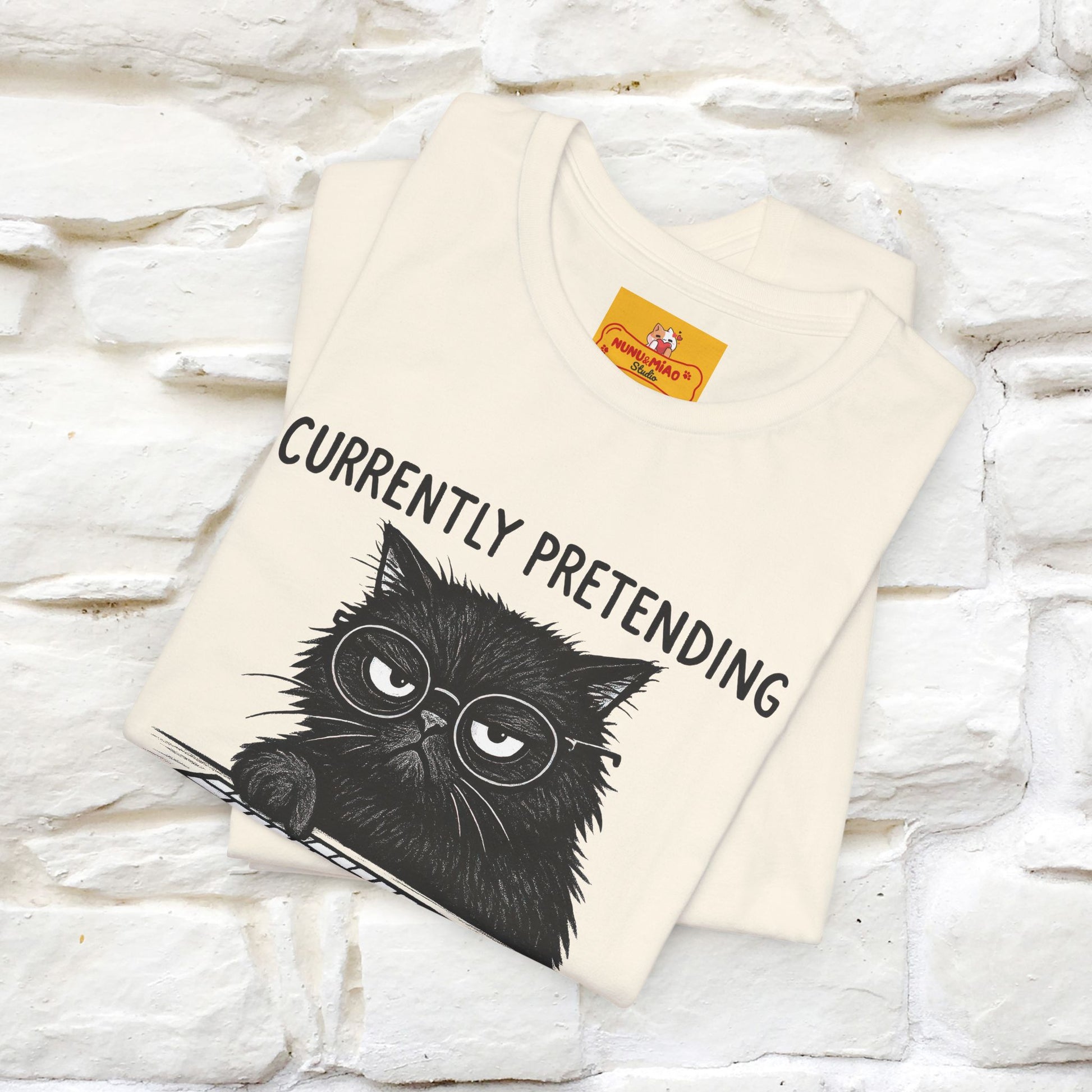 "Currently Pretending To Be Productive" |Cat T-Shirt | Nunu&Miao Studio - Nunu&Miao Studio