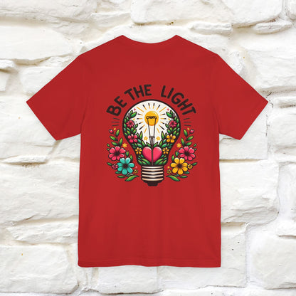 ''Be The Light" Cat T-Shirt| Front & Back Design | Nunu&Miao Studio - Nunu&Miao Studio