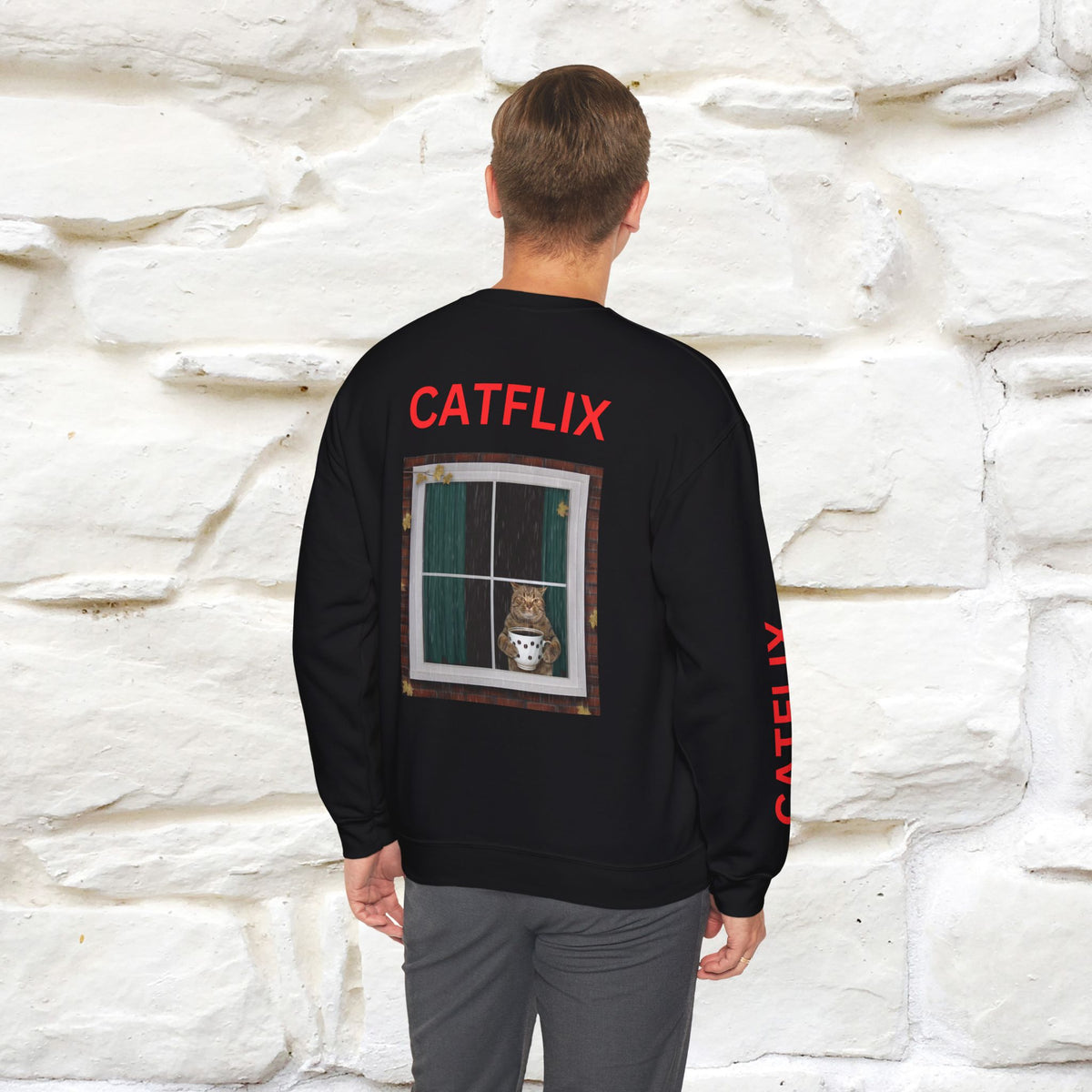 "Catflix'' |Cat Sweatshirt | Nunu&Miao Studio