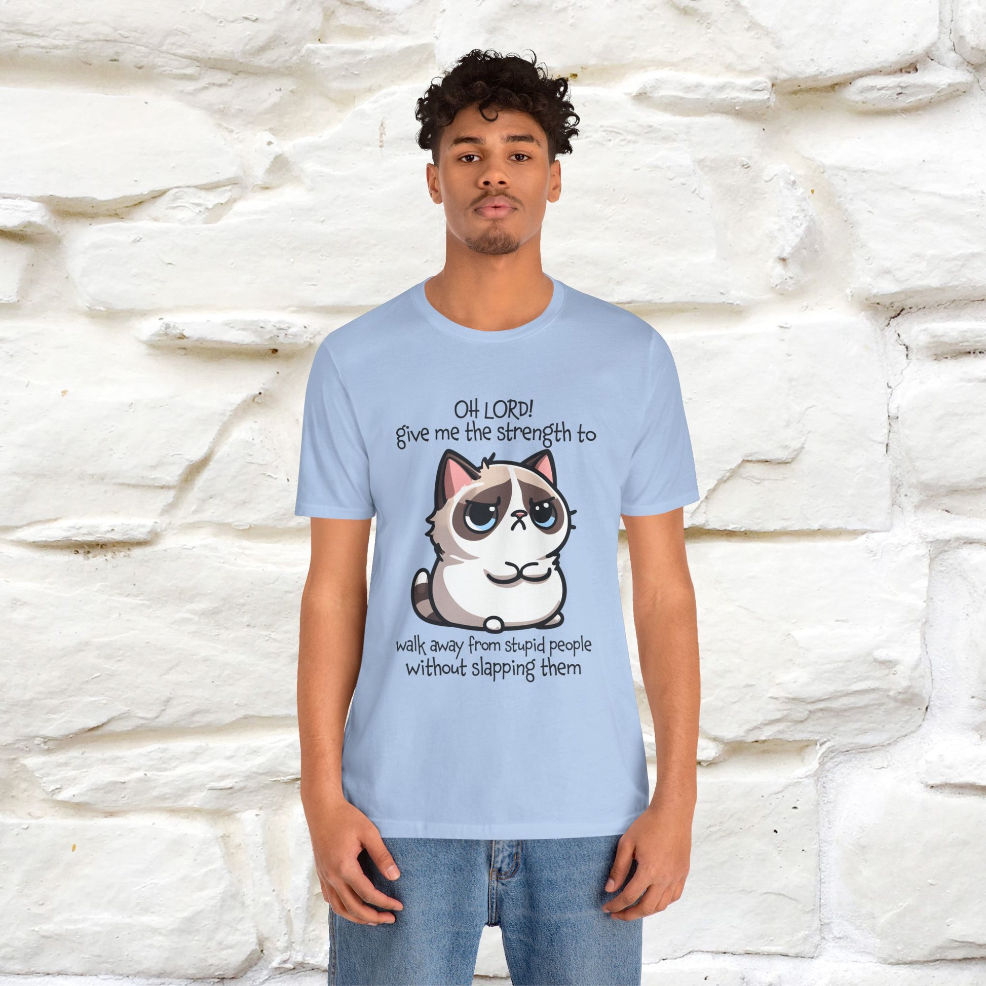 ''Oh Lord! Give Me Strength to ...'' Cat T-Shirt |  | Nunu&Miao Studio - Nunu&Miao Studio