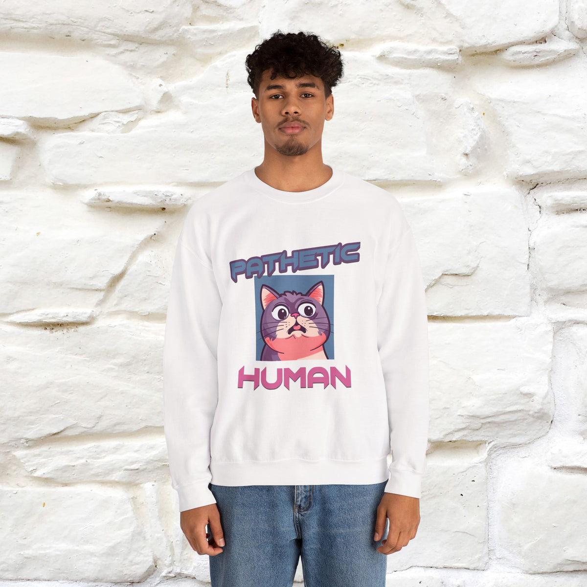 ''Pathetic Human'' |Cat Sweatshirt | Nunu&Miao Studio