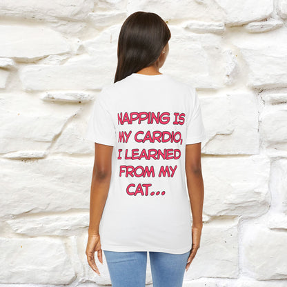 "Napping Is My Cardio, I Learned From My Cat…" Funny Cat T-shirt | Nunu&Miao Studio - Nunu&Miao Studio