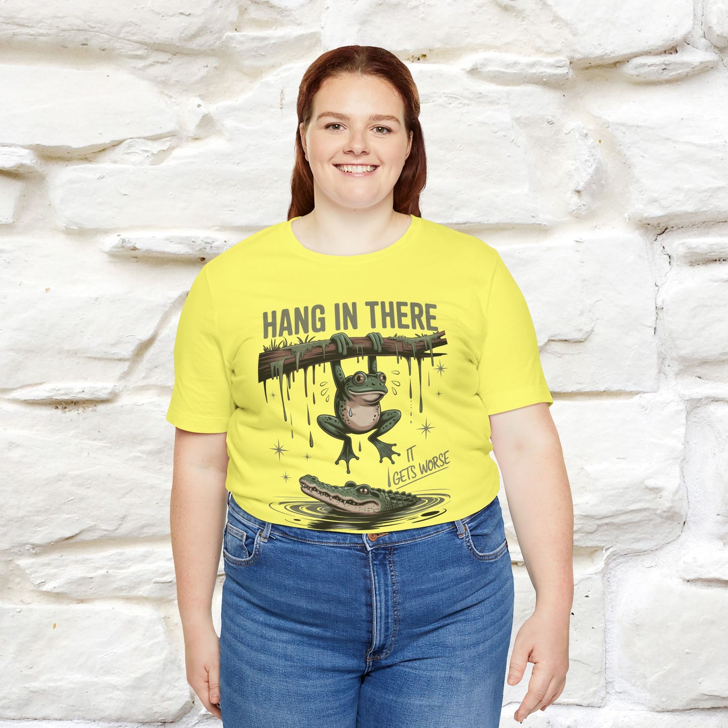 "Hang In There" Funny T-shirt |Nunu&Miao Studio - Nunu&Miao Studio
