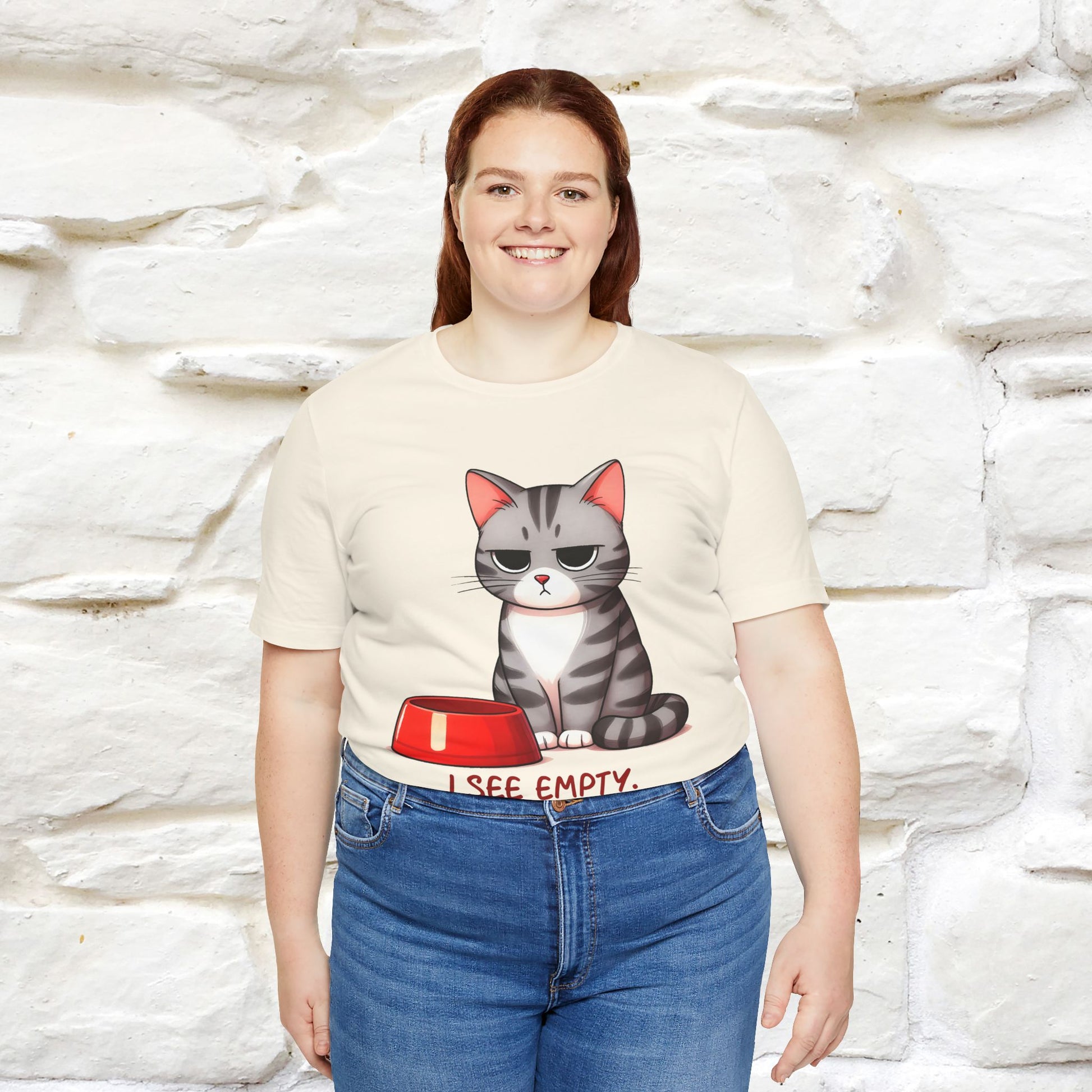 "I See Empty. What Do You See"  | Cat T-Shirt | Nunu&Miao Studio - Nunu&Miao Studio