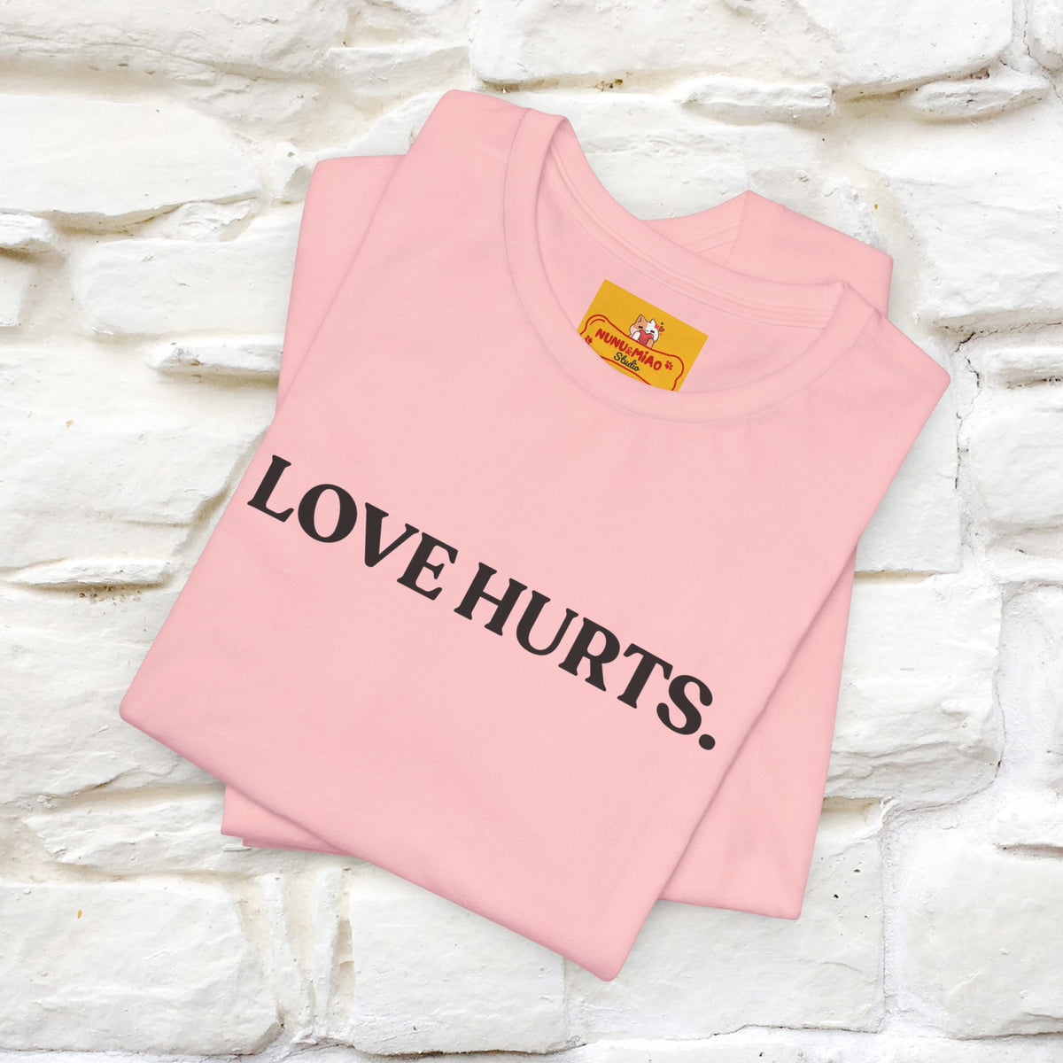 “Love Hurts"  Funny Cat T-Shirt | Front & Back Design | Nunu&Miao Studio
