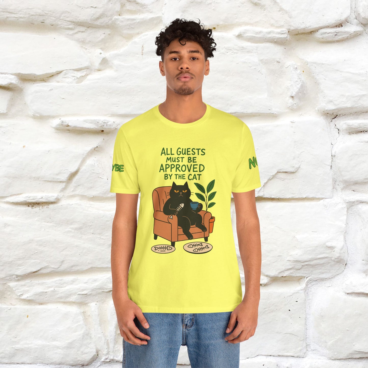 "All Guest Must Be Approved By The Cat - NO,MAYBE" Cat T-shirt |Nunu&Miao Studio - Nunu&Miao Studio