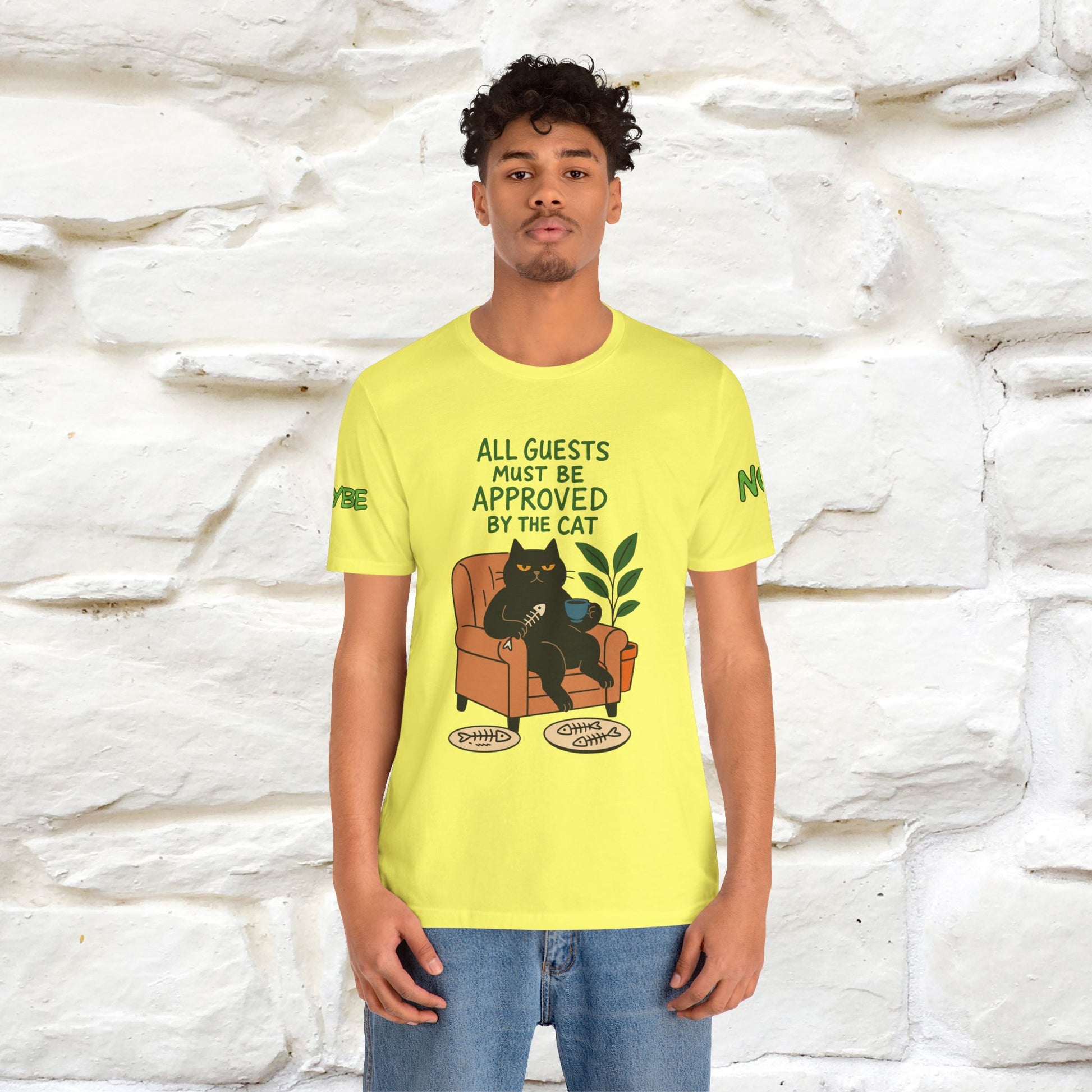 "All Guest Must Be Approved By The Cat - NO,MAYBE" Cat T-shirt |Nunu&Miao Studio - Nunu&Miao Studio