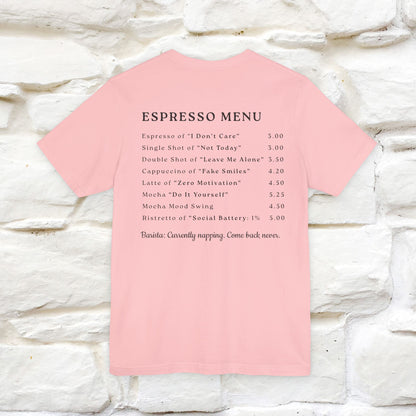 "More Espresso Less Depresso" |Cat T-Shirt | Nunu&Miao Studio - Nunu&Miao Studio