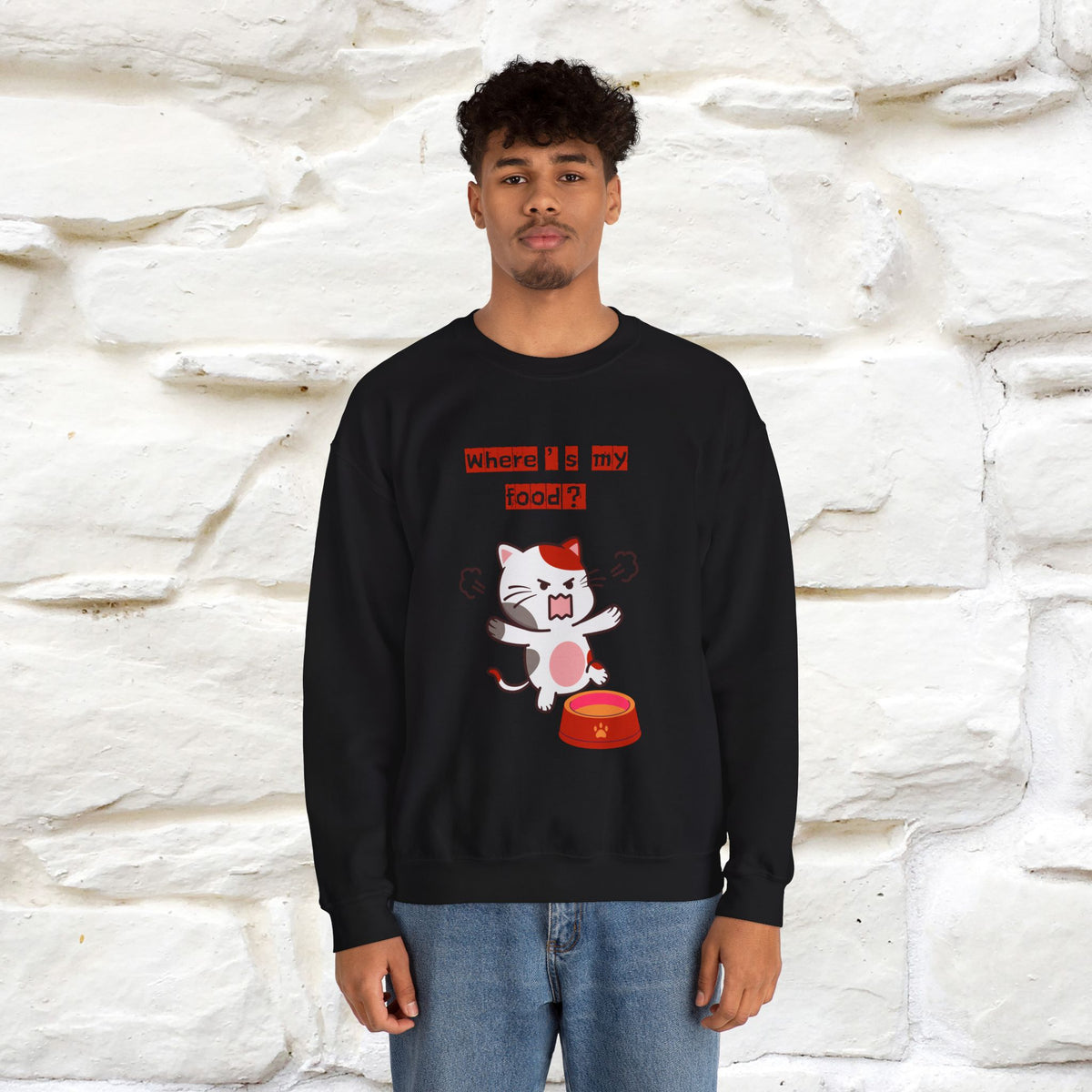 ''Where's My Food'' | Cute Cat Sweatshirt | Nunu&Miao Studio