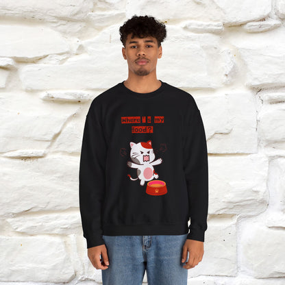 ''Where's My Food'' | Cute Cat Sweatshirt | Nunu&Miao Studio