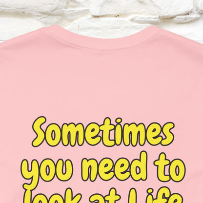 "Sometimes You Need to Look at Life from a Different Perspective" Cat T-Shirt | Front & Back Design | Nunu&Miao Studio - Nunu&Miao Studio