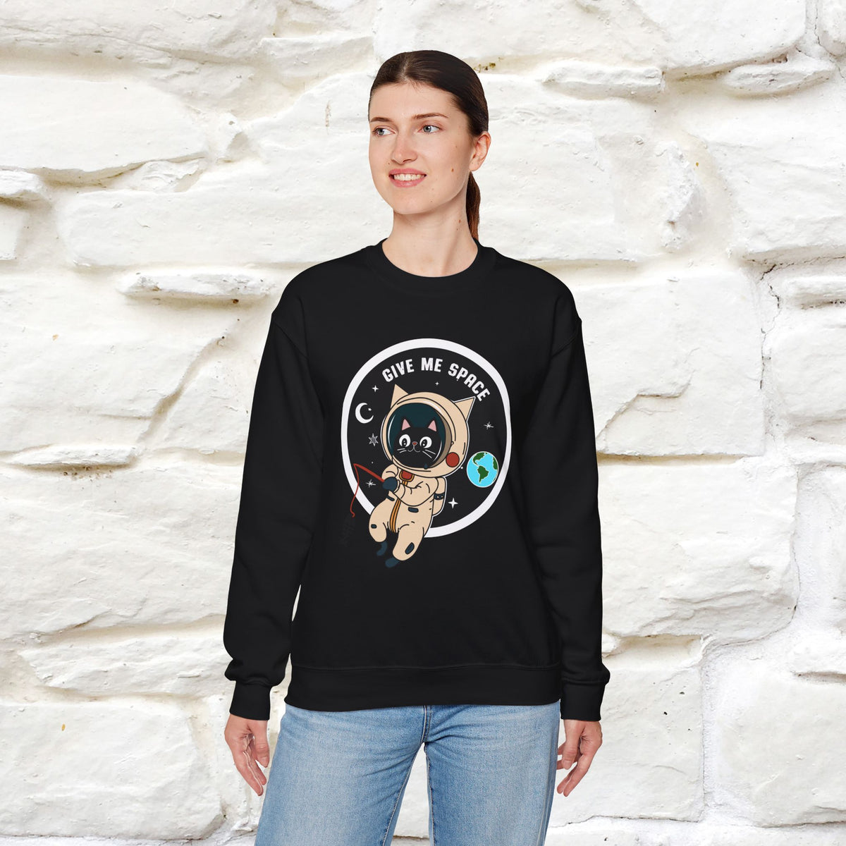 ''Give Me Space'' |Cat Sweatshirt | Nunu&Miao Studio