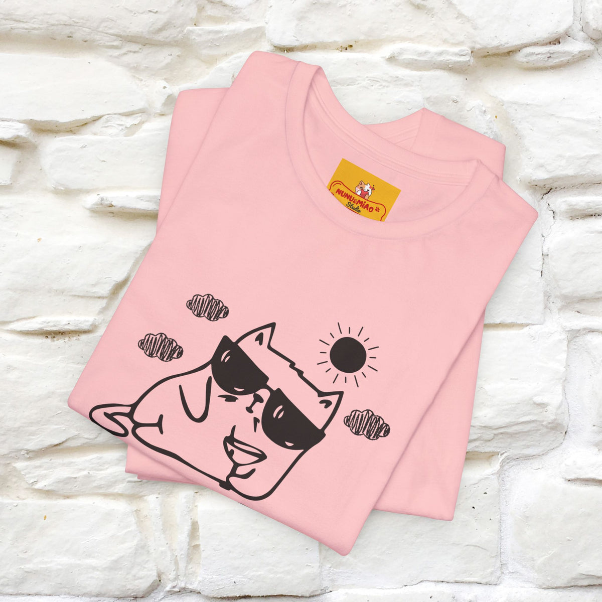 ''Chill Mode on'' Cat T-Shirt Front and Back Design | Nunu&Miao Studio