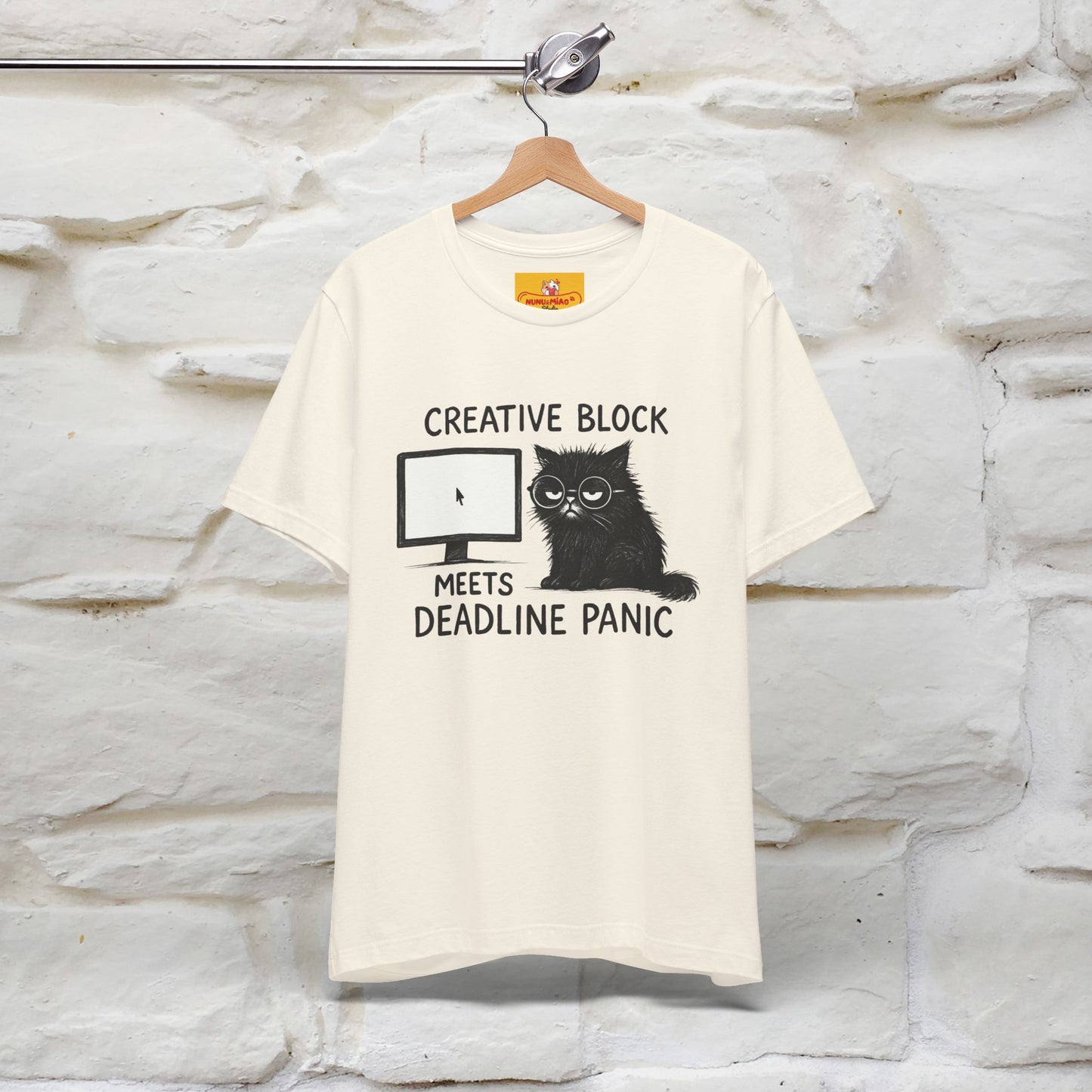"Creative Block Meets Deadline..." |Cat T-Shirt | Nunu&Miao Studio - Nunu&Miao Studio