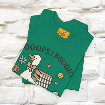 "Oooops I Bought Another Book" Funny Goose T-shirt |Nunu&Miao Studio - Nunu&Miao Studio