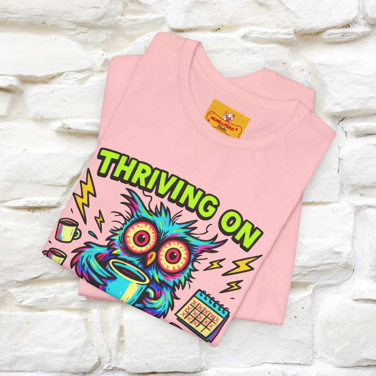 ''Thriving On Caffeine And Poor Choices''|  Sarcastic Cat T-Shirt | Nunu&Miao Studio