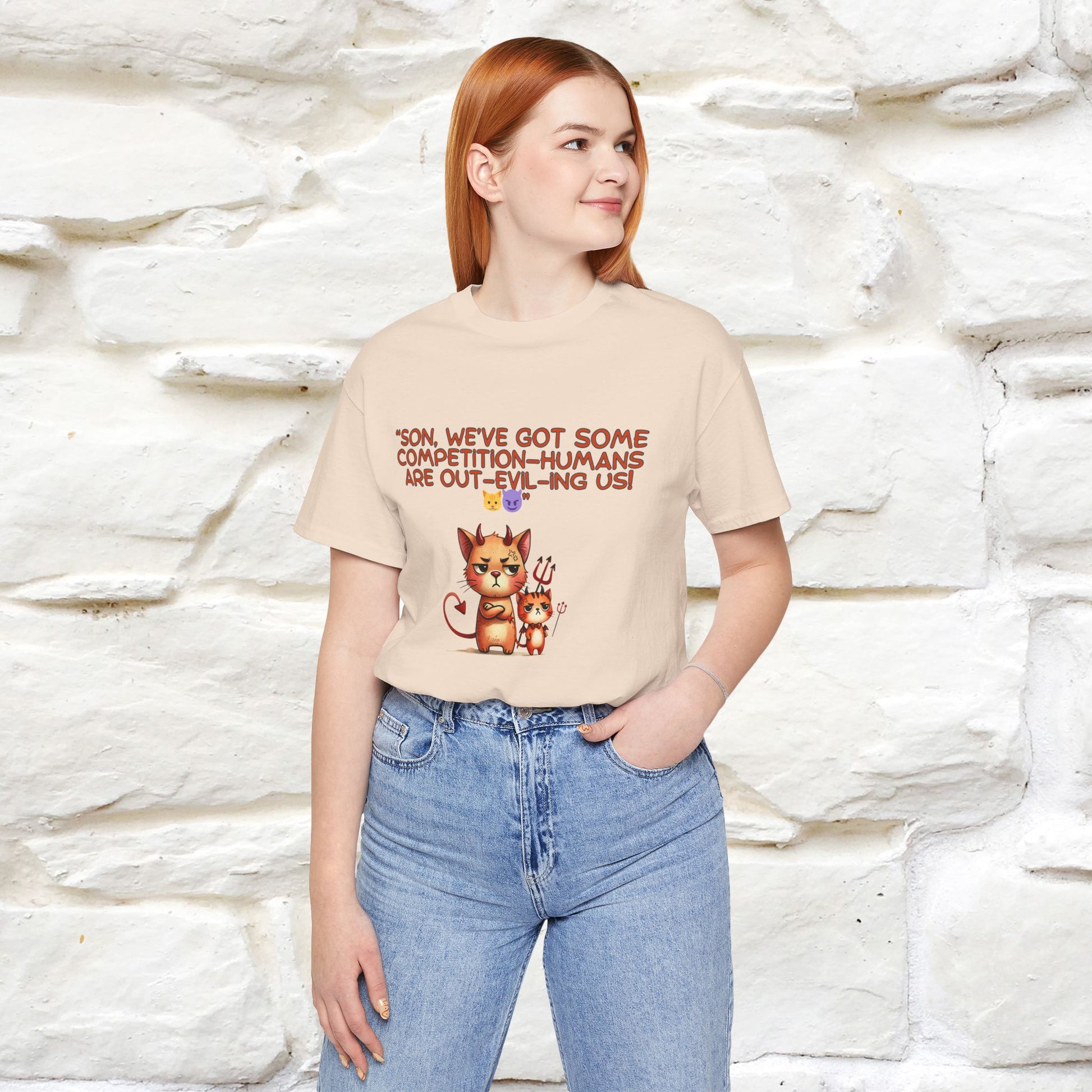 "Humans Are Out-Evil-Ing Us." Cat  T-shirt |Nunu&Miao Studio - Nunu&Miao Studio