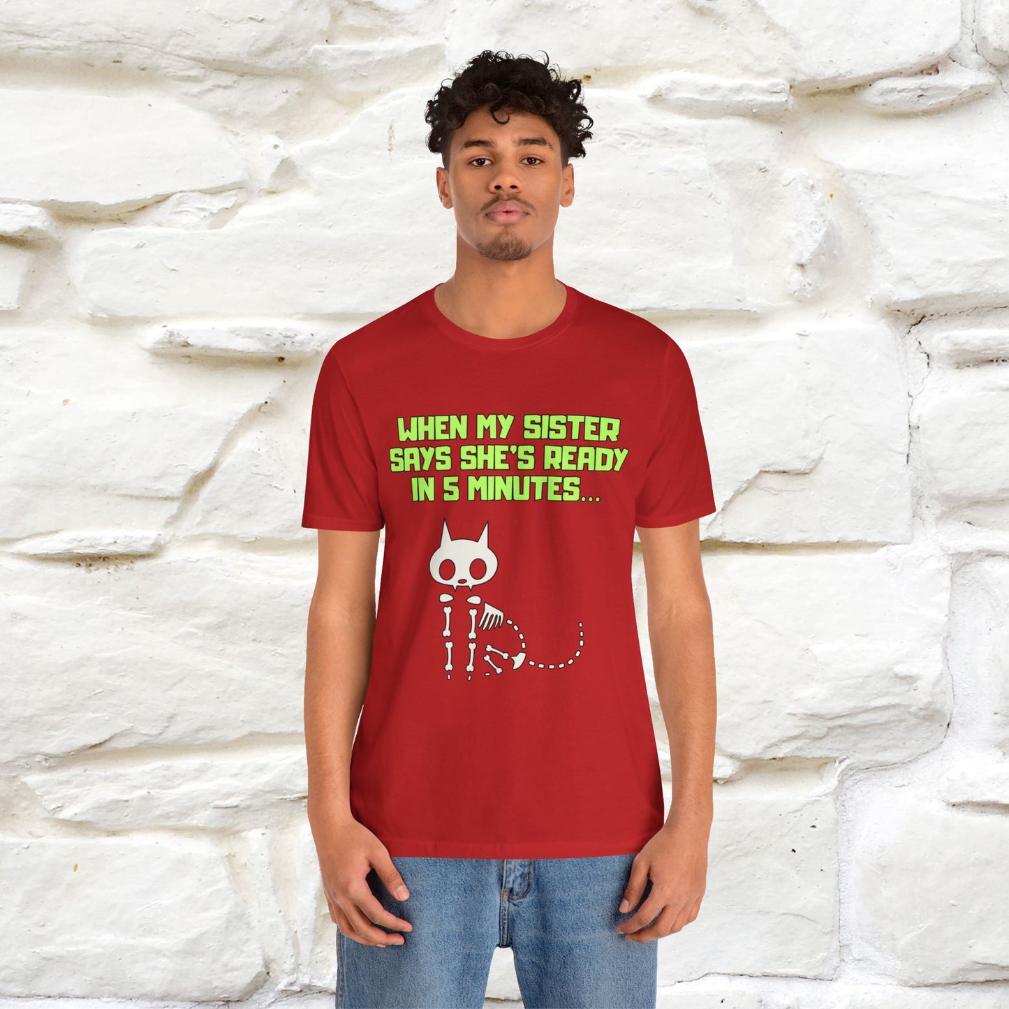 “When my sister says she’s ready in 5 minutes…” | Cat T-Shirt | Nunu&Miao Studio