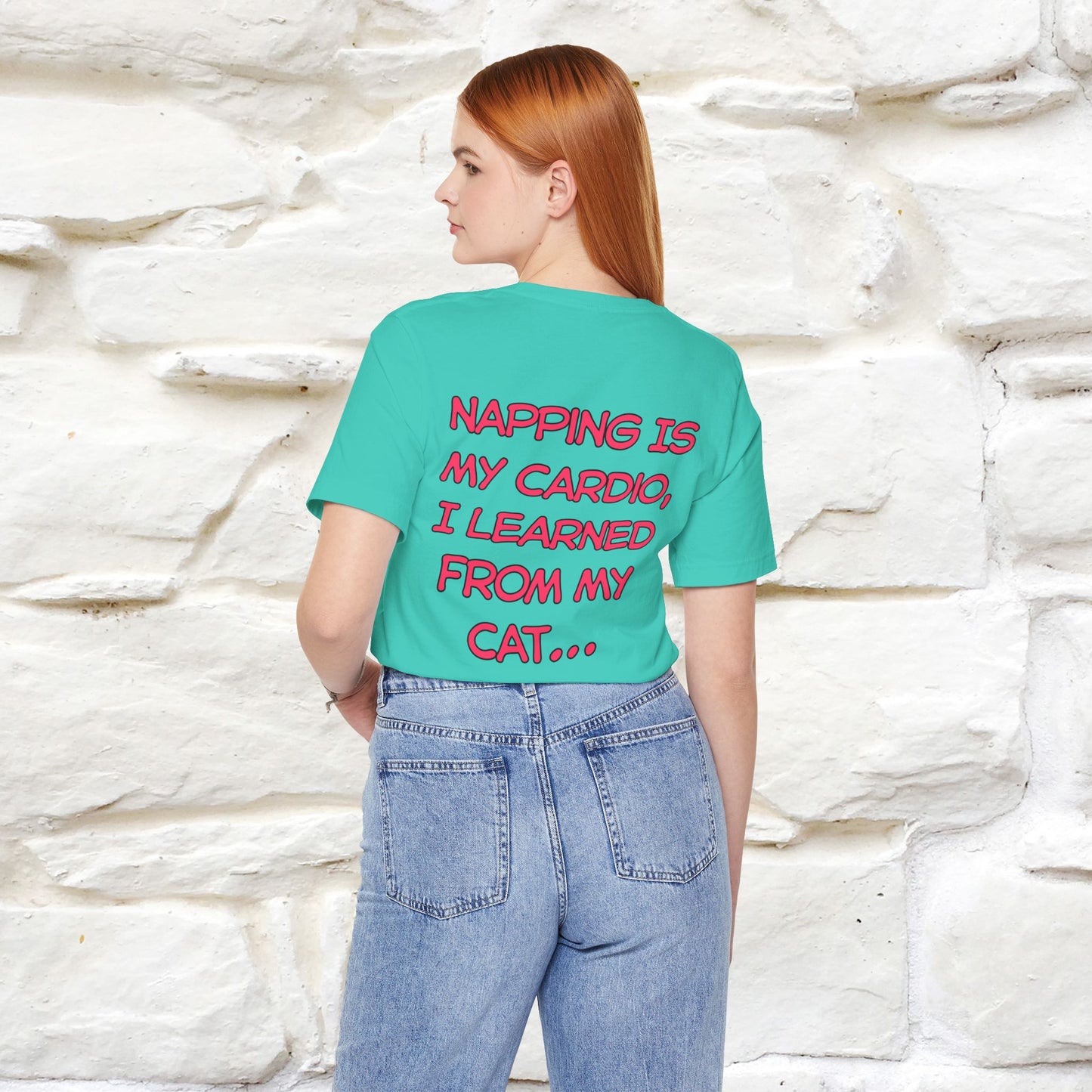 "Napping Is My Cardio, I Learned From My Cat…" Funny Cat T-shirt | Nunu&Miao Studio - Nunu&Miao Studio