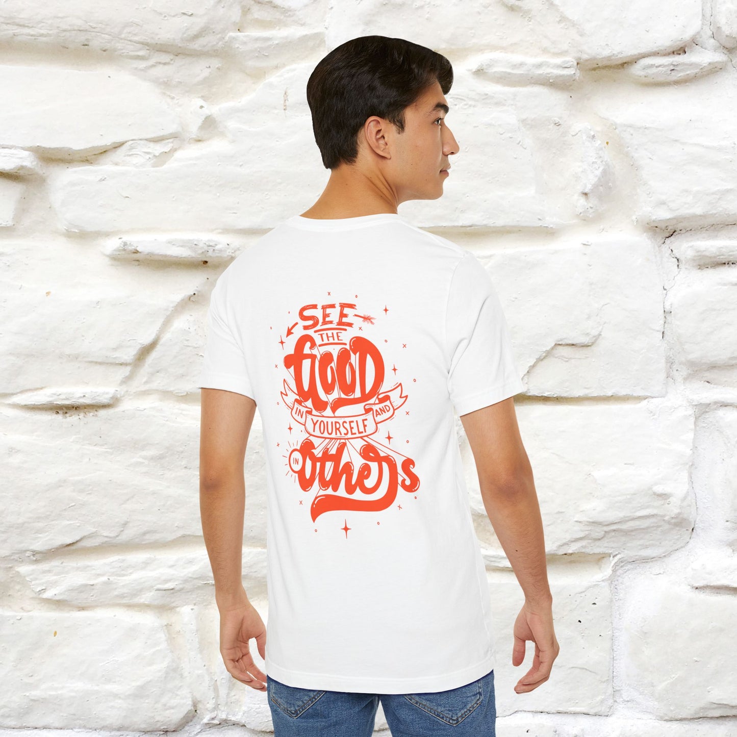 "See the Good in Yourself and Others" Cat T-Shirt | Front & Back Design | Nunu&Miao Studio - Nunu&Miao Studio