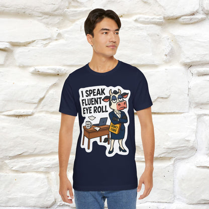 ''I Speak Fluent Eye Roll ''|  Sarcastic Cat T-Shirt | Nunu&Miao Studio