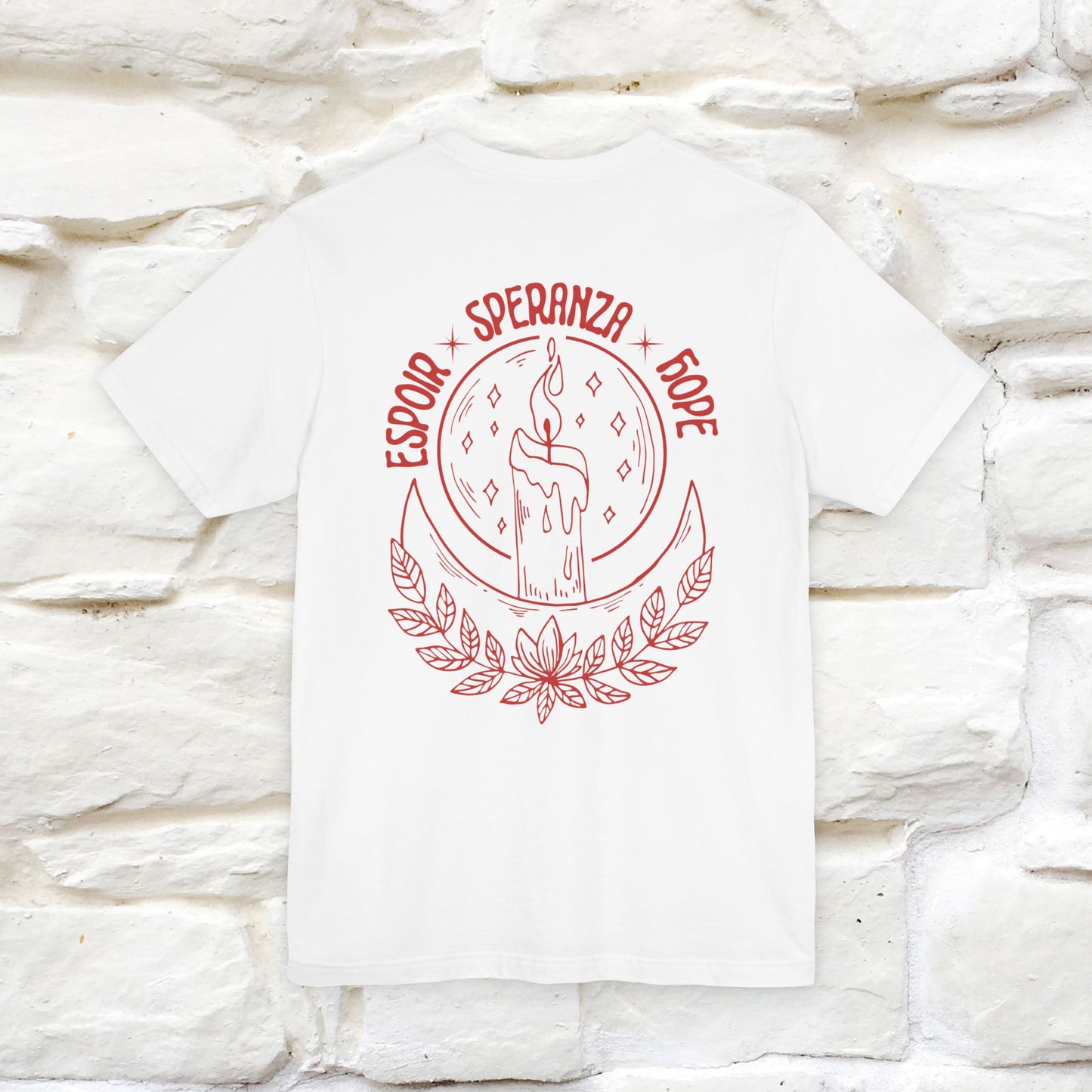 "Espoir Speranza Hope'' Cat T-Shirt Front and Back Design | Nunu&Miao Studio - Nunu&Miao Studio