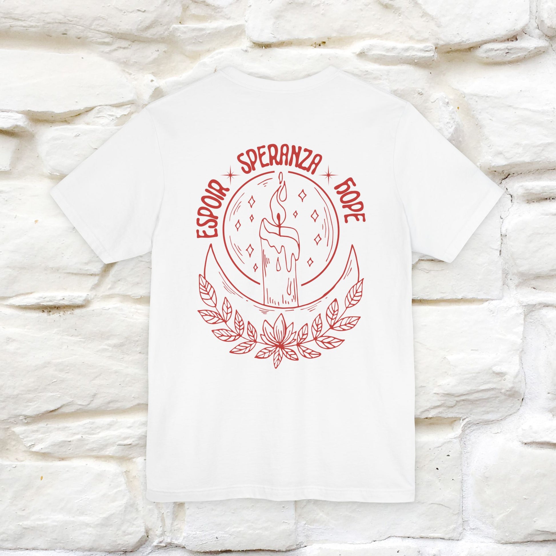 "Espoir Speranza Hope'' Cat T-Shirt Front and Back Design | Nunu&Miao Studio - Nunu&Miao Studio