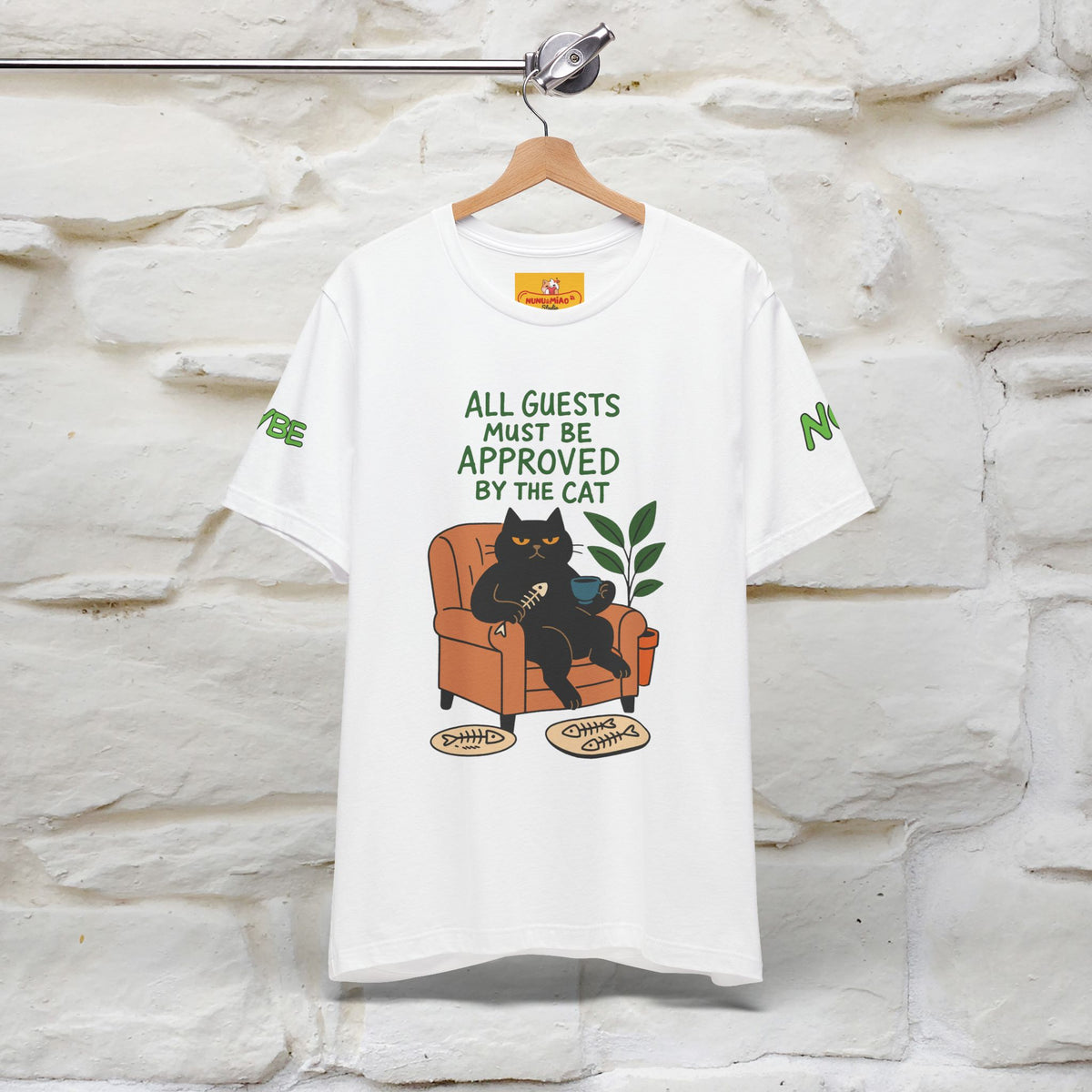 "All Guest Must Be Approved By The Cat - NO,MAYBE" Cat T-shirt |Nunu&Miao Studio
