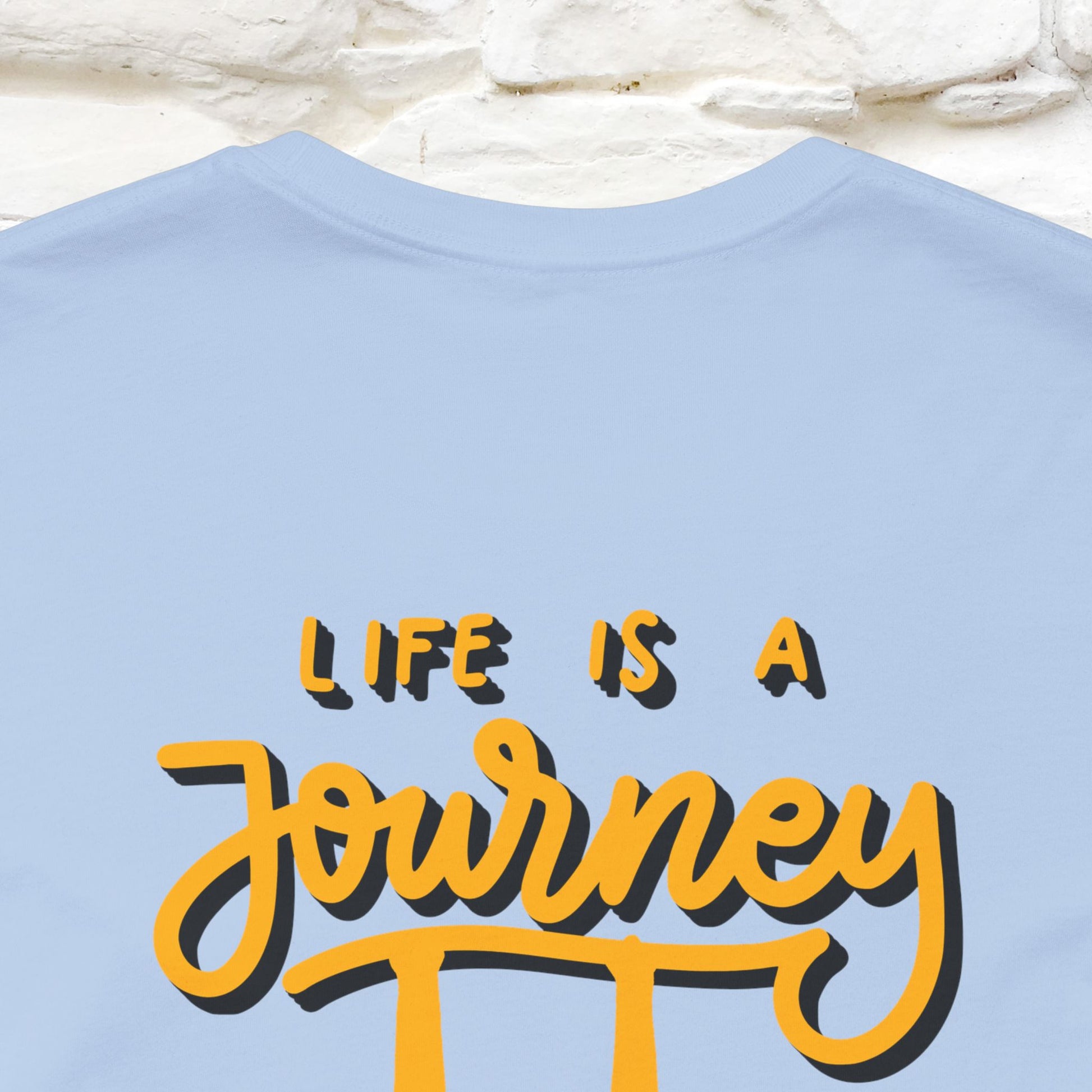 "Life Is A Journey'' Cat T-Shirt | Front & Back Design | Nunu&Miao Studio - Nunu&Miao Studio