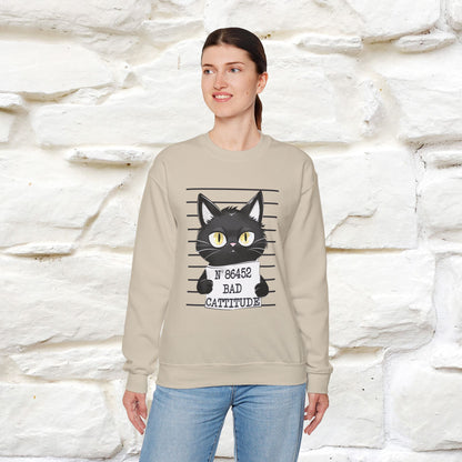 ''Bad Cattitude'' |Cat Sweatshirt | Nunu&Miao Studio