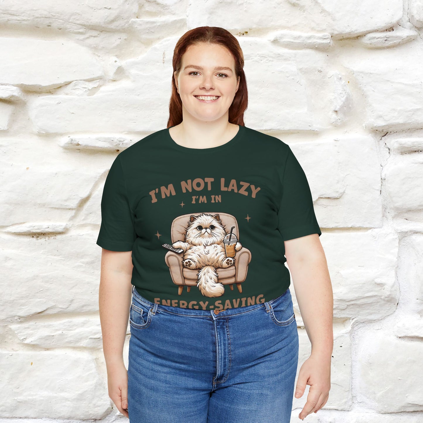 "I'm Not Lazy I'm In Energy-Saving Mode " Cat T-shirt |Nunu&Miao Studio - Nunu&Miao Studio