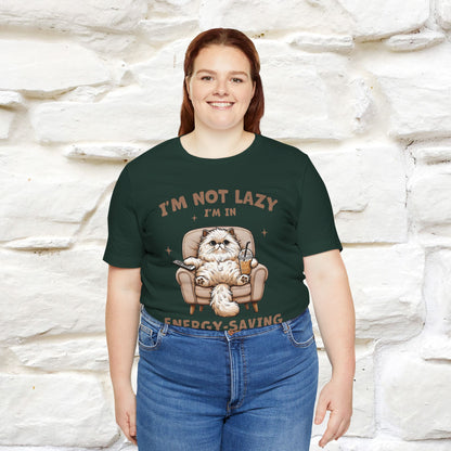 "I'm Not Lazy I'm In Energy-Saving Mode " Cat T-shirt |Nunu&Miao Studio - Nunu&Miao Studio