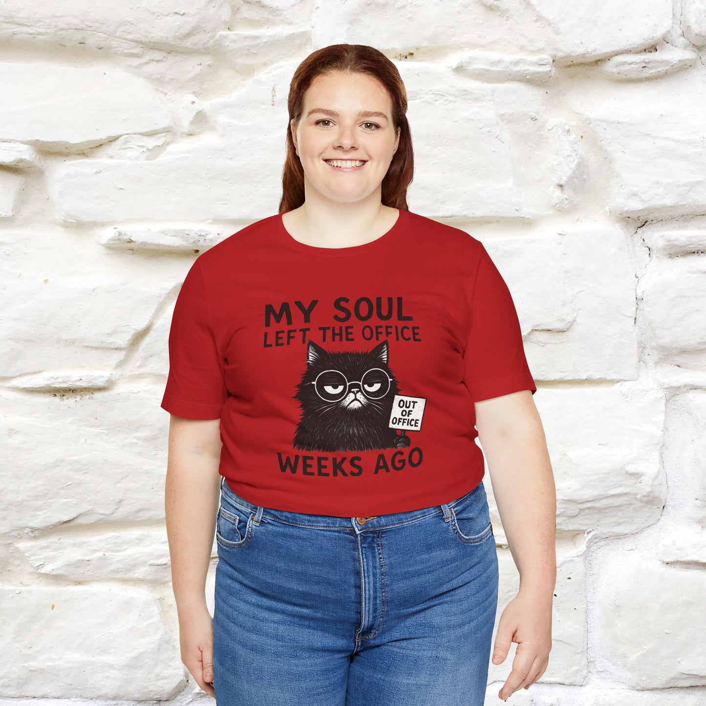 "My Soul Left The Office..." |Funny Cat T-Shirt | Nunu&Miao Studio - Nunu&Miao Studio
