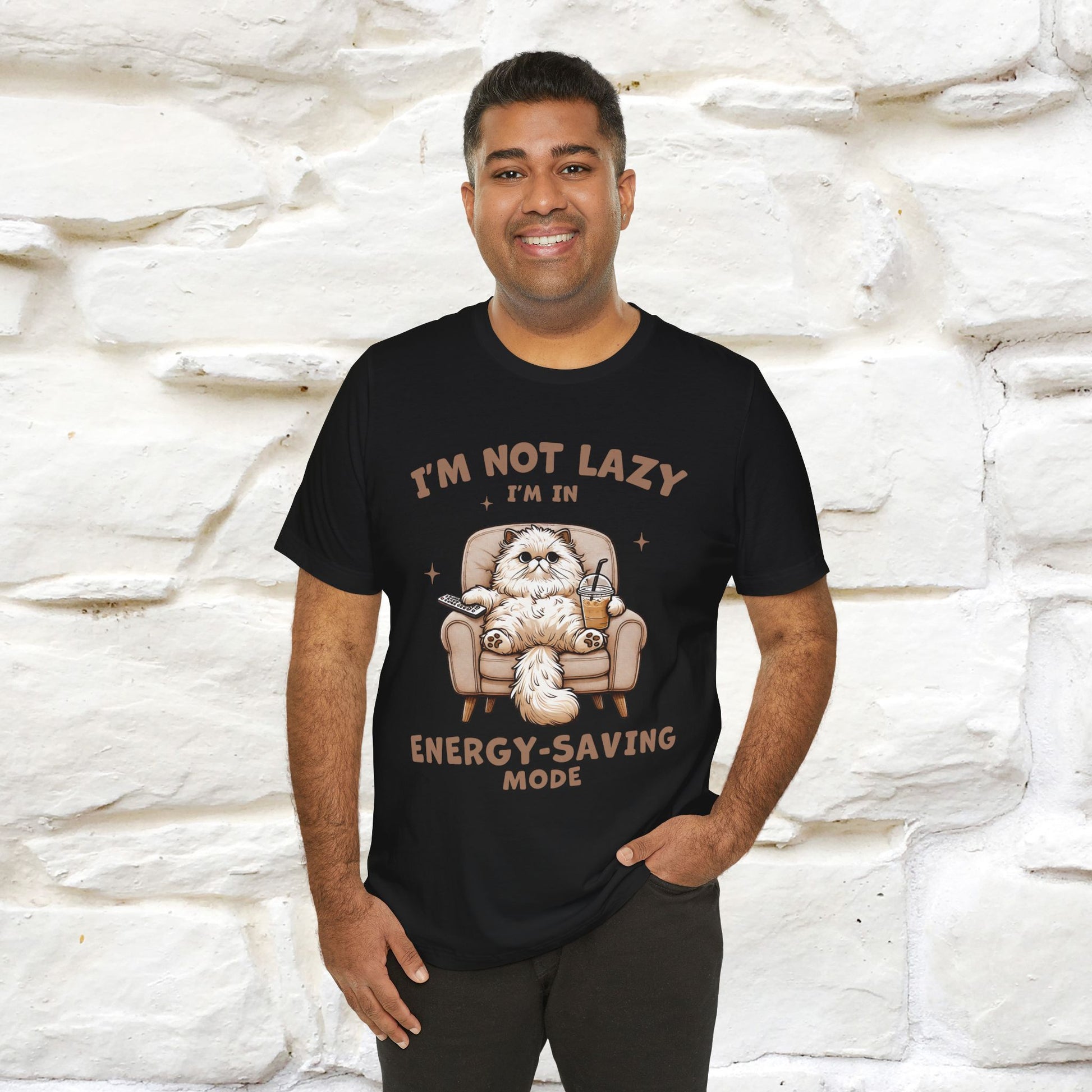 "I'm Not Lazy I'm In Energy-Saving Mode " Cat T-shirt |Nunu&Miao Studio - Nunu&Miao Studio