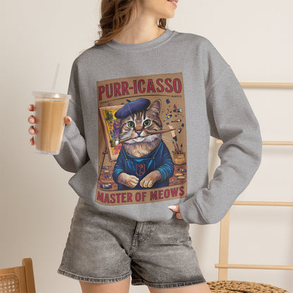 "Purr-icasso.'' |Cat Sweatshirt | Nunu&Miao Studio