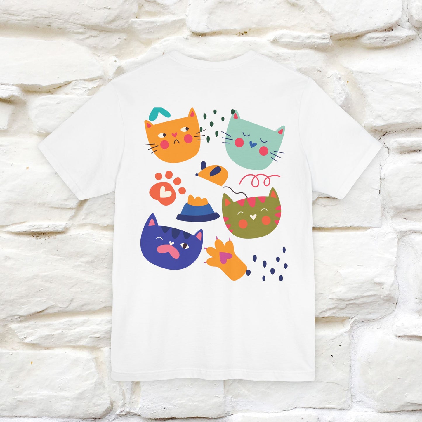 ''The Power Of Meow'' Cat T-Shirt Front and Back Design | Nunu&Miao Studio - Nunu&Miao Studio