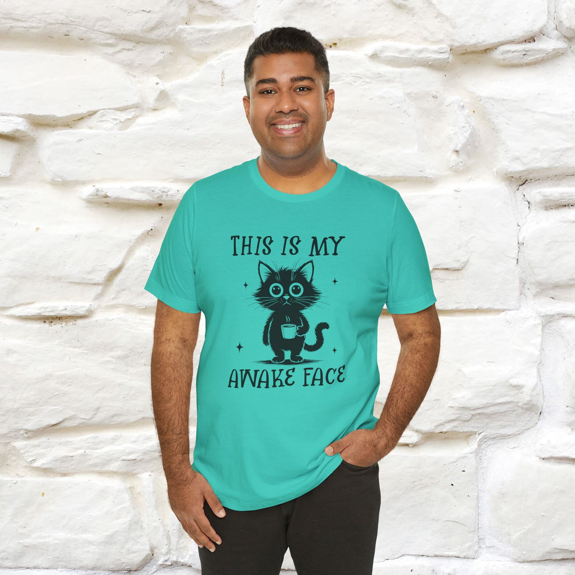"This is My Awake Face" Cat T-Shirt | Funny Design | Nunu&Miao Studio - Nunu&Miao Studio
