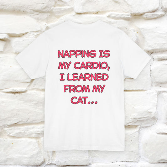 "Napping Is My Cardio, I Learned From My Cat…" Funny Cat T-shirt | Nunu&Miao Studio