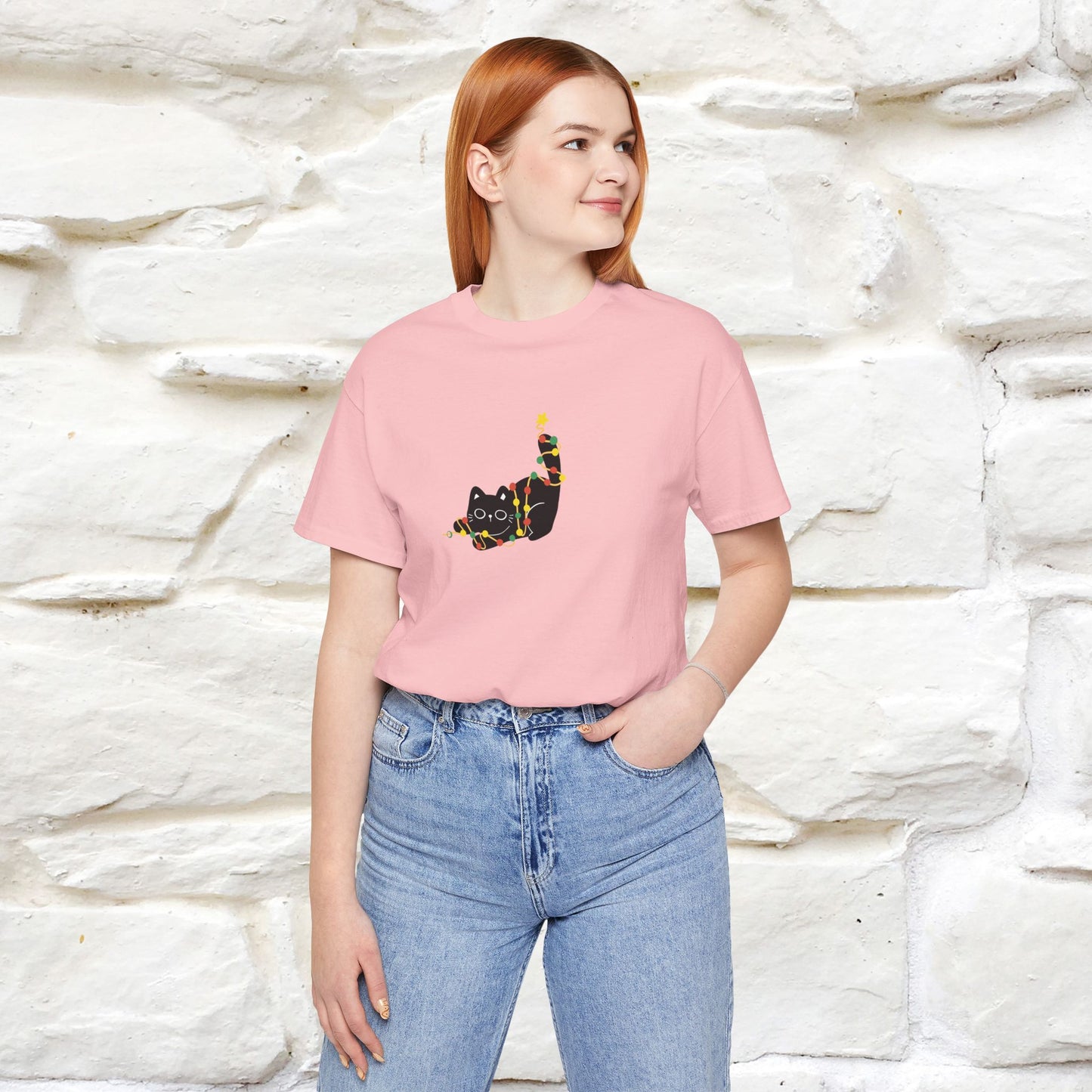 ''Be The Light" Cat T-Shirt| Front & Back Design | Nunu&Miao Studio - Nunu&Miao Studio