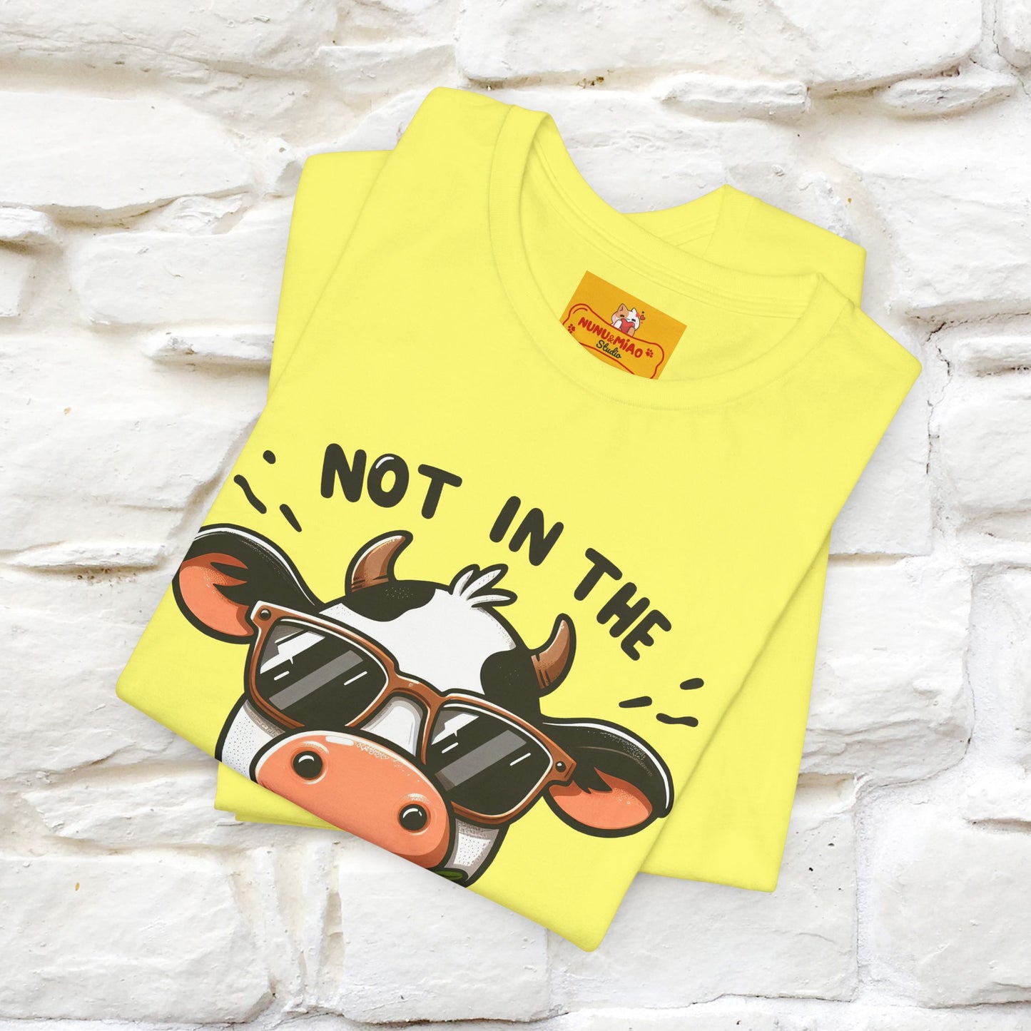 Not In The Moood – Funny Cow Pun T-Shirt | Nunu & Miao Studio - Nunu&Miao Studio