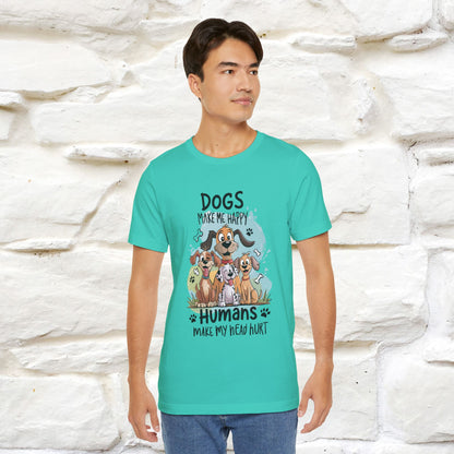 " Dogs Make Me Happy ..."  T-shirt |Nunu&Miao Studio - Nunu&Miao Studio