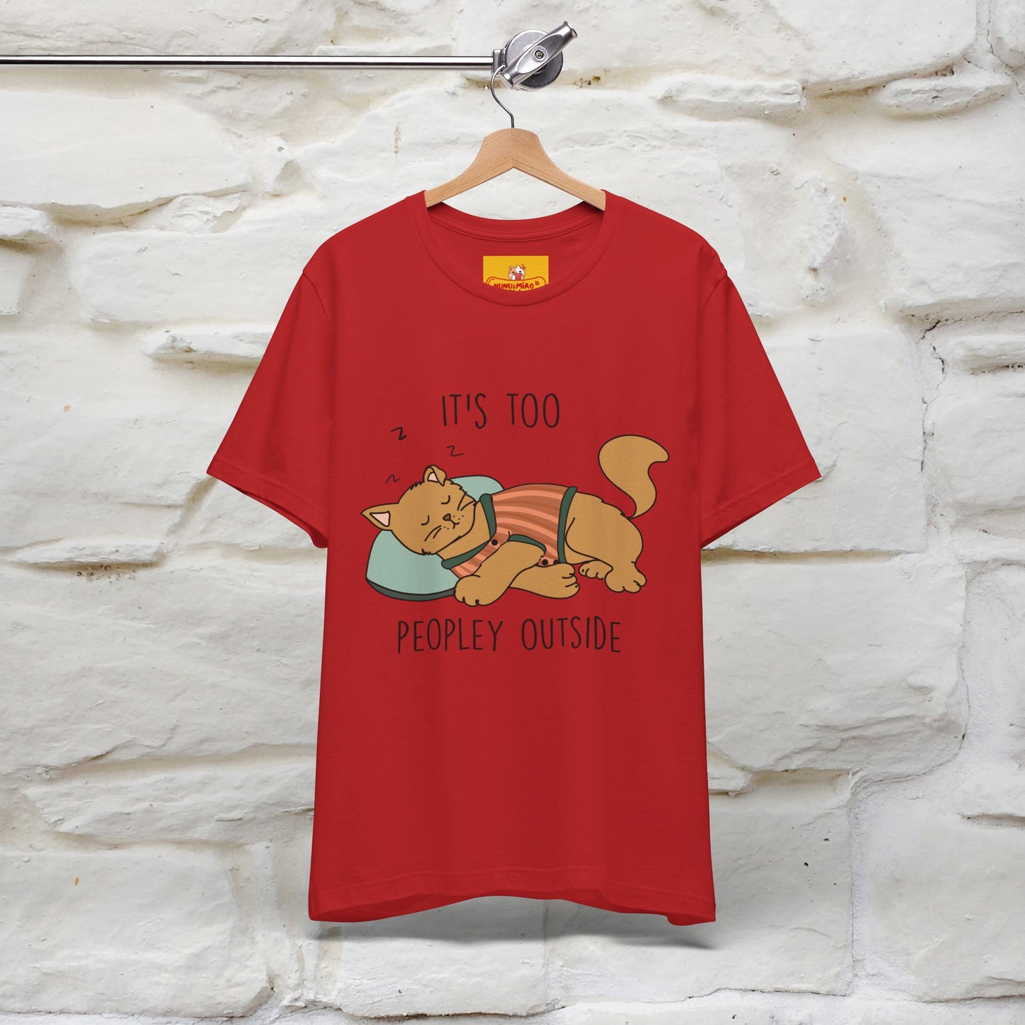 ''It’s Too Peopley Outside'' | Funny Cat T-Shirt | Nunu&Miao Studio - Nunu&Miao Studio