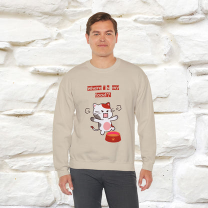 ''Where's My Food'' | Cute Cat Sweatshirt | Nunu&Miao Studio