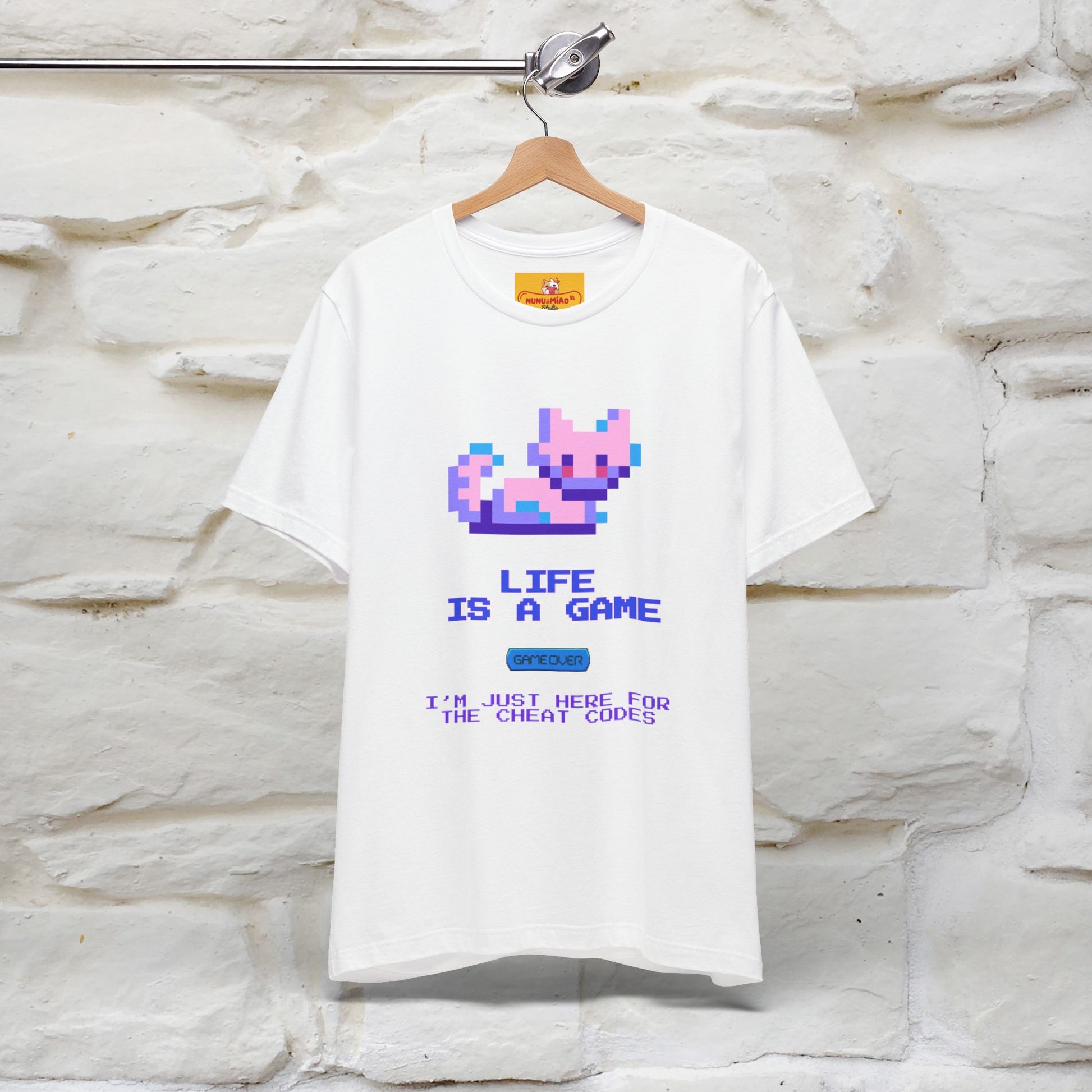 "Life Is A Game, I Am Just Here Fo The Cheat Code"  Cat T-Shirt | Nunu&Miao Studio - Nunu&Miao Studio