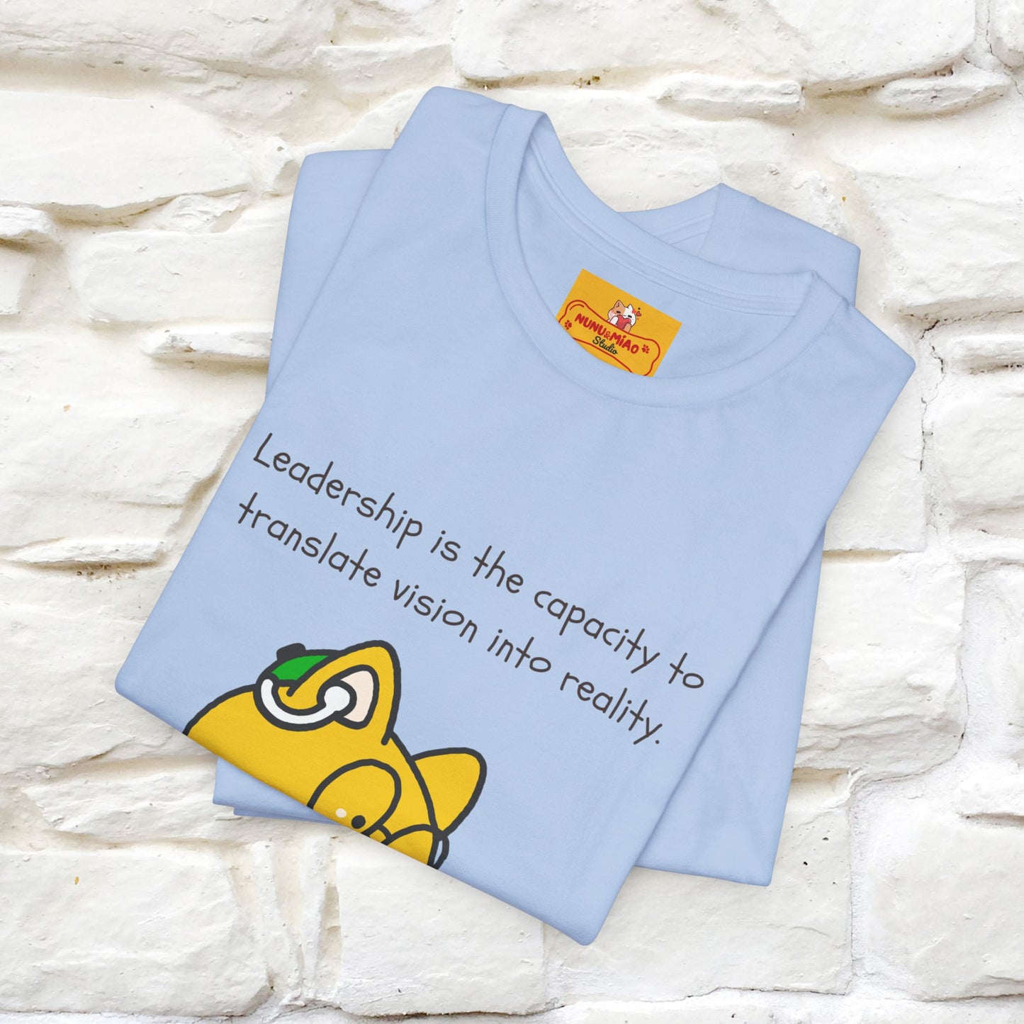 "Leadership Is the Capacity to Translate Vision Into Reality" Cat T-Shirt | Inspiring Cat Shirt for Men & Women | 100% Cotton* 🐾 - Nunu&Miao Studio