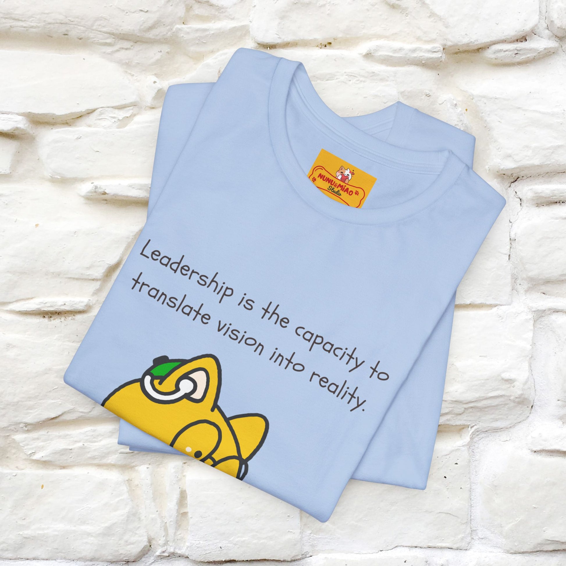"Leadership Is the Capacity to Translate Vision Into Reality" Cat T-Shirt | Inspiring Cat Shirt for Men & Women | 100% Cotton* 🐾 - Nunu&Miao Studio