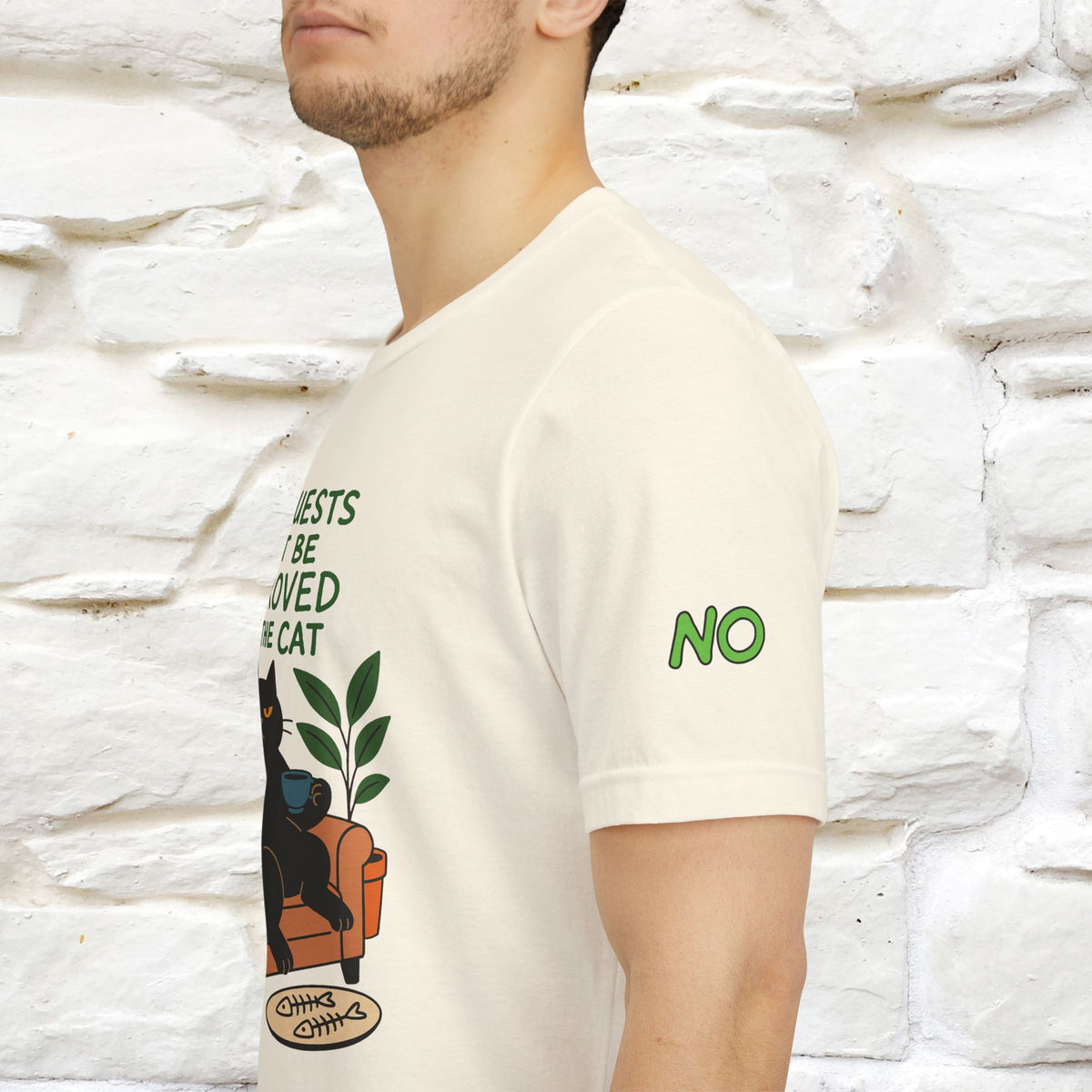 "All Guest Must Be Approved By The Cat - NO,MAYBE" Cat T-shirt |Nunu&Miao Studio
