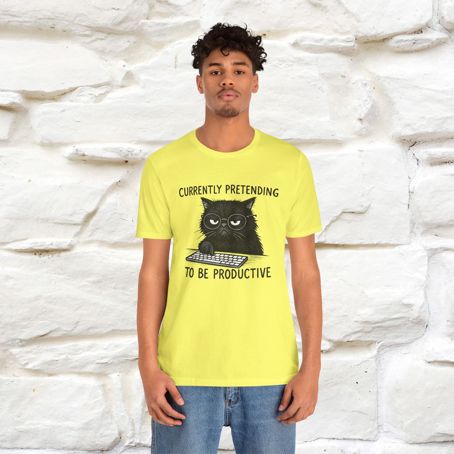 "Currently Pretending To Be Productive" |Cat T-Shirt | Nunu&Miao Studio - Nunu&Miao Studio