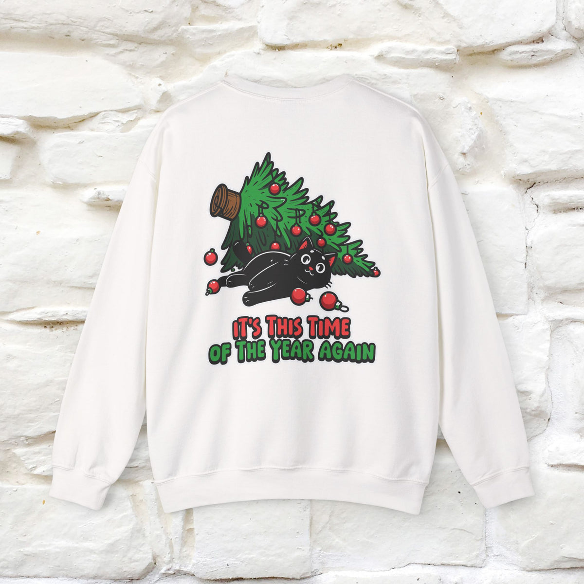 ''It's This Time...Christmas '' |Cat Sweatshirt | Nunu&Miao Studio